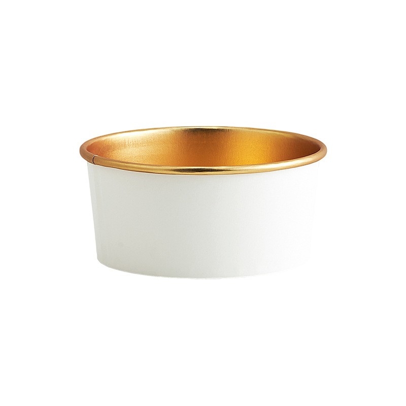 Disposable gold foil bowl packing box with lid