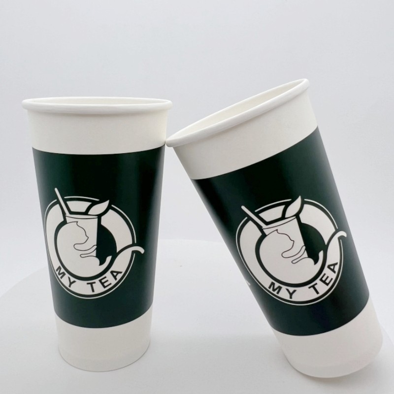 Custom printing of 22 oz single wall cold drink cup