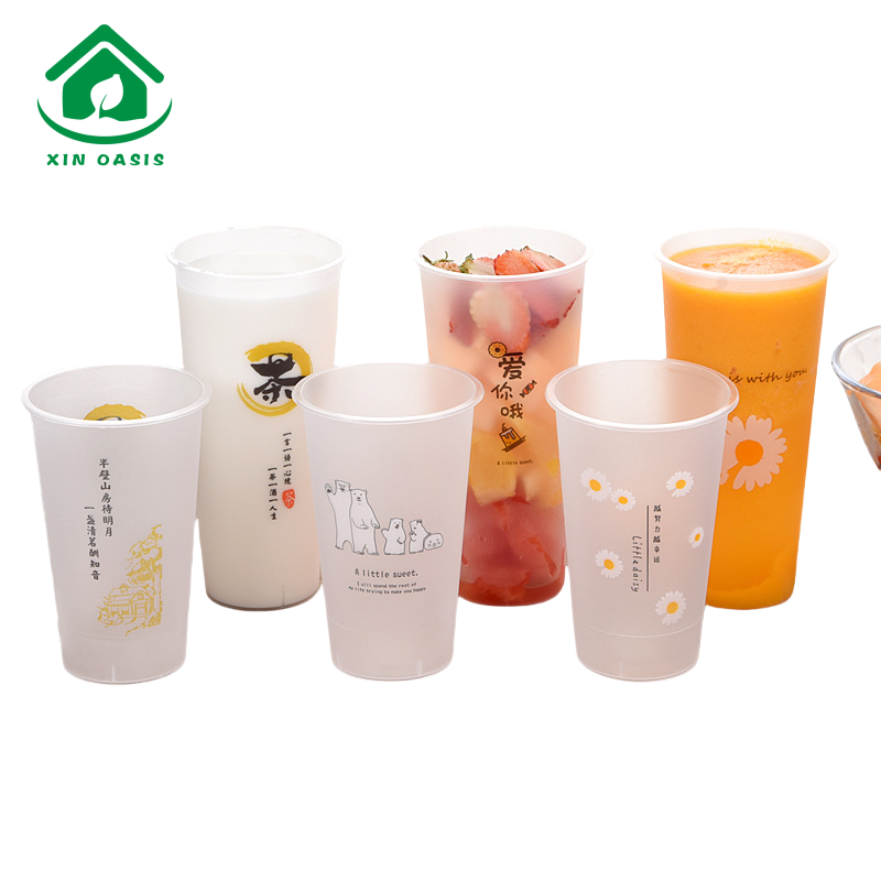 90 diameter custom LOGO hard PP plastic cup