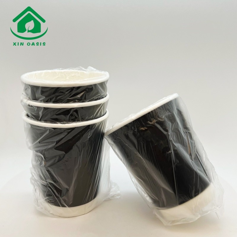 14oz individually packaged double layer paper cup