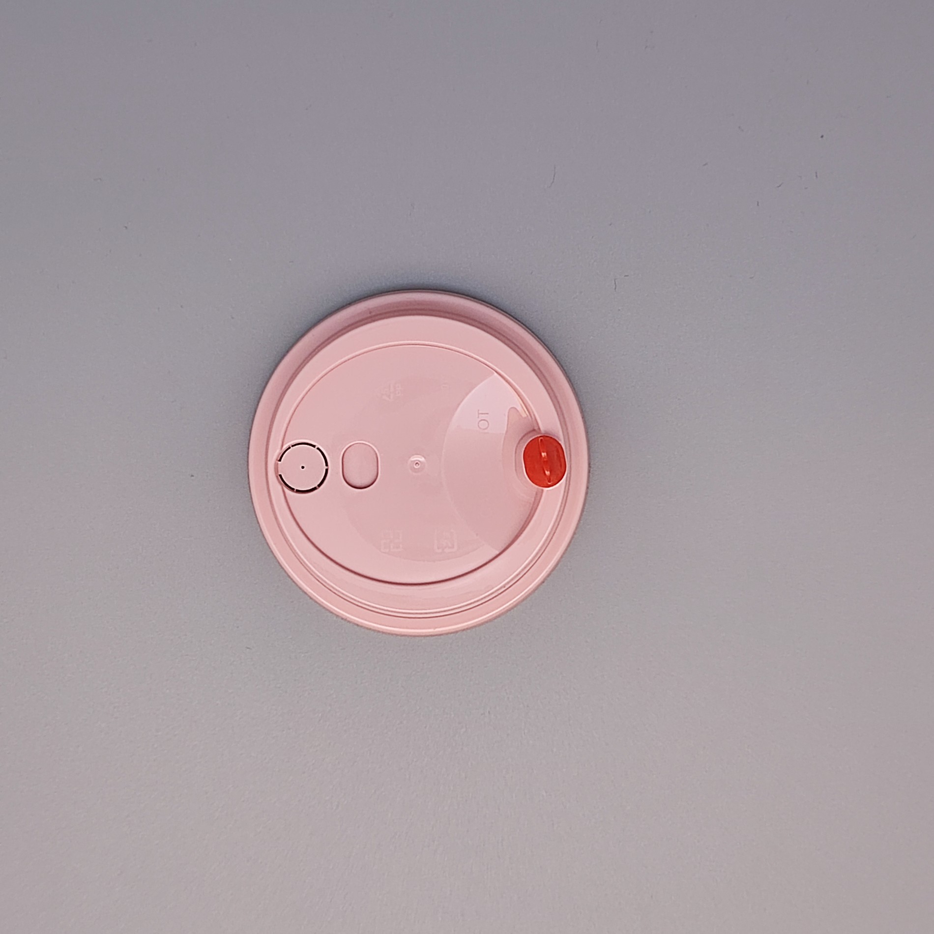 90/95 caliber thickened plastic milk tea cup pink lid