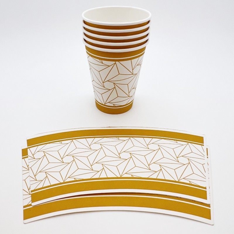 PE coated printing customization paper cup fan