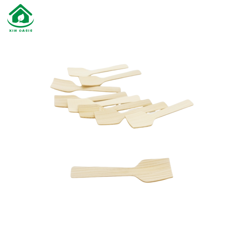 Eco-friendly wooden tableware disposable bamboo spoon ice cream spoon