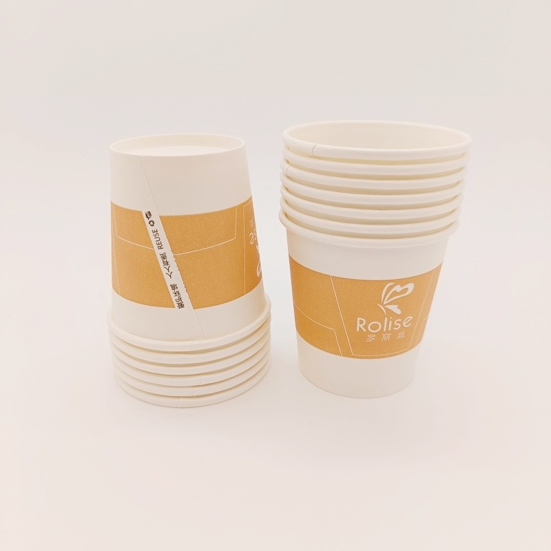 7OZ single wall PE coated printed hot drink paper cup