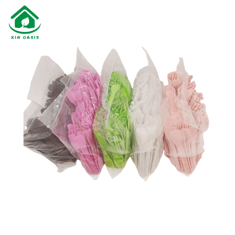 Disposable degradable PLA ice cream dessert plastic spoon