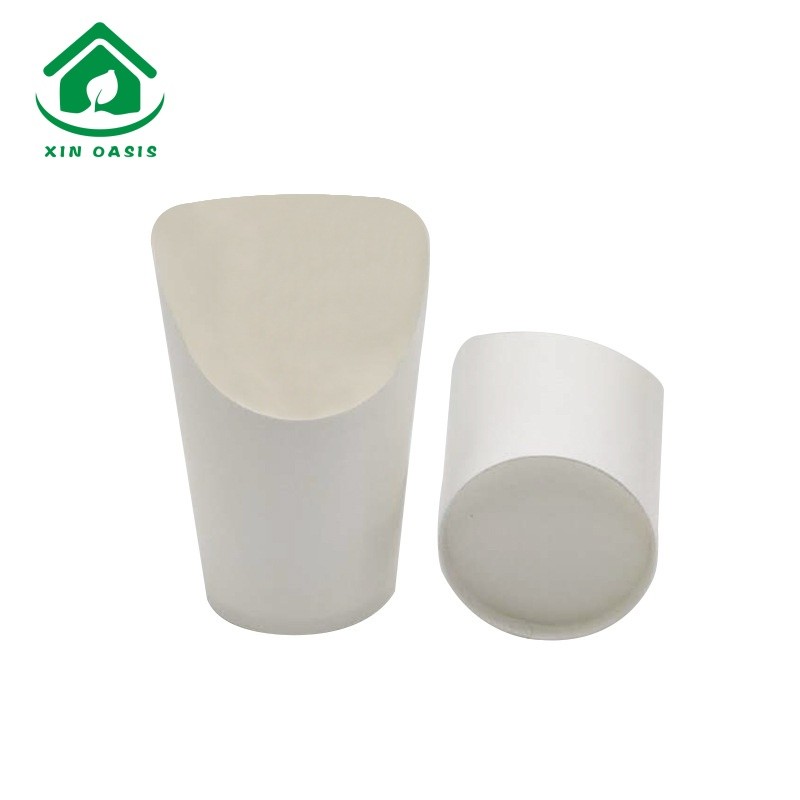 Disposable egg omelet bevel paper cup thickened French fries cup