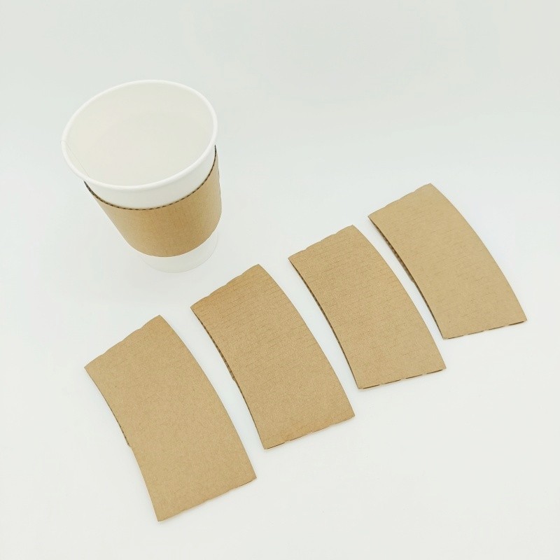 80/90mm Disposable Kraft Paper Cup Sleeve