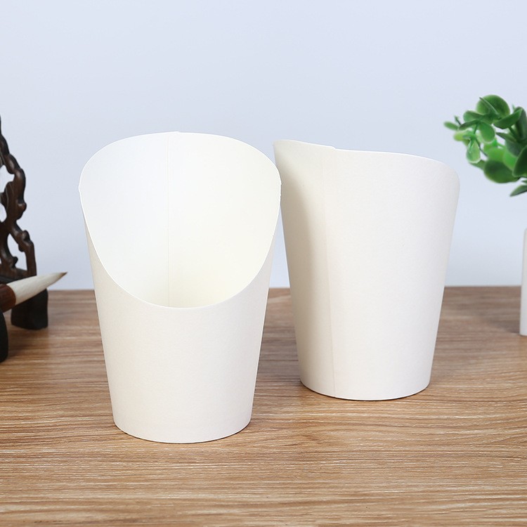 Disposable egg omelet bevel paper cup thickened French fries cup