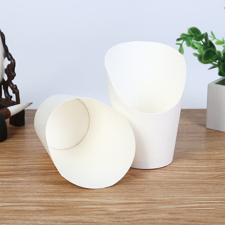 Disposable egg omelet bevel paper cup thickened French fries cup