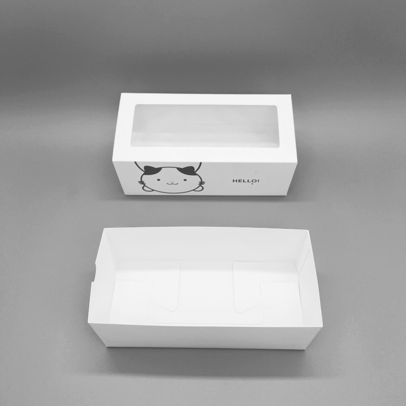 Disposable drawer packing bread cake paper box with window