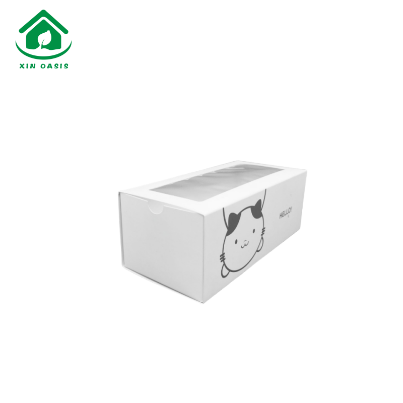 Disposable drawer packing bread cake paper box with window