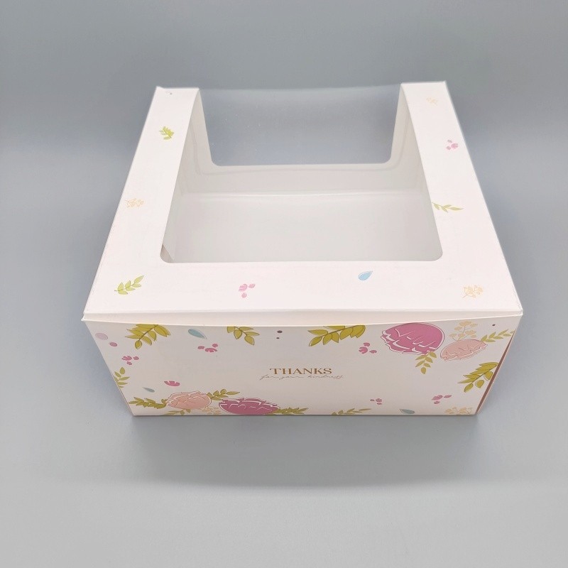 Disposable folding baked dessert cake packaging box