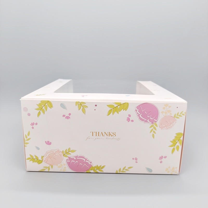 Disposable folding baked dessert cake packaging box