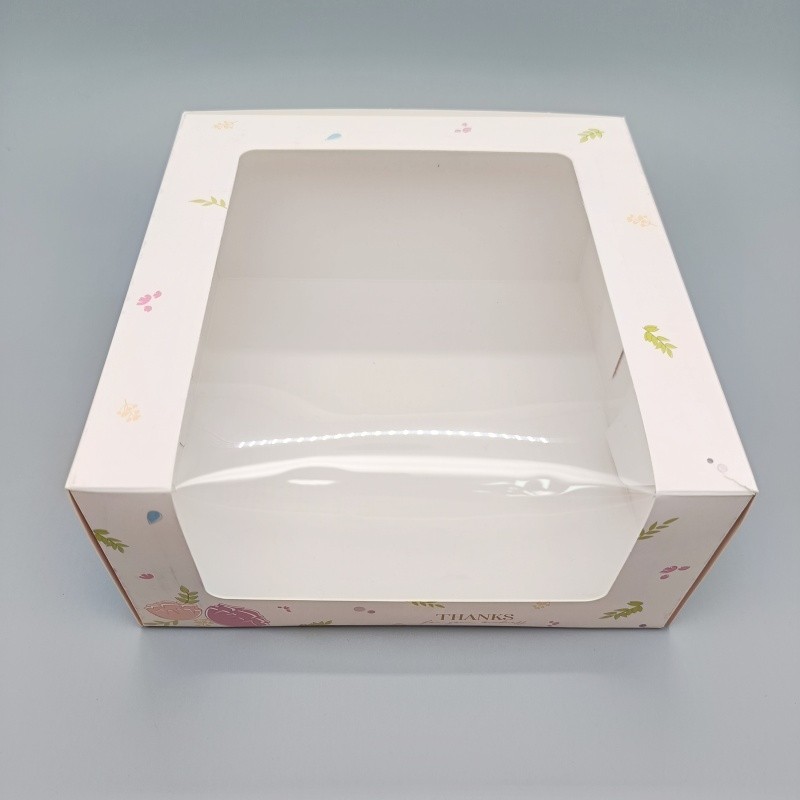 Disposable folding baked dessert cake packaging box