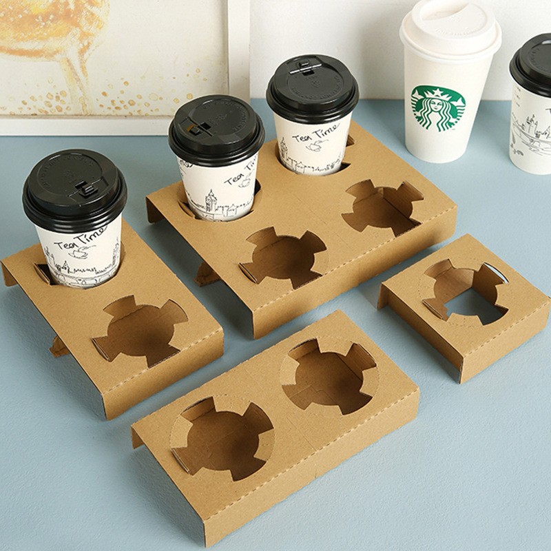 Disposable detachable kraft coffee cup paper holder