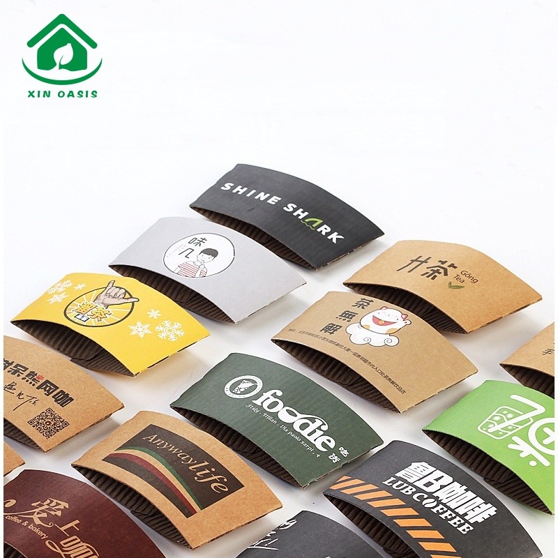 Disposable hot drink cup corrugated cup sleeve printing