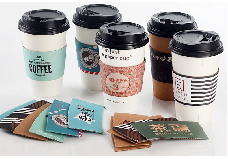 Disposable hot drink cup sleeve