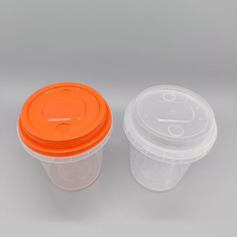 700ML PP lid for large disposable fruit plastic cup