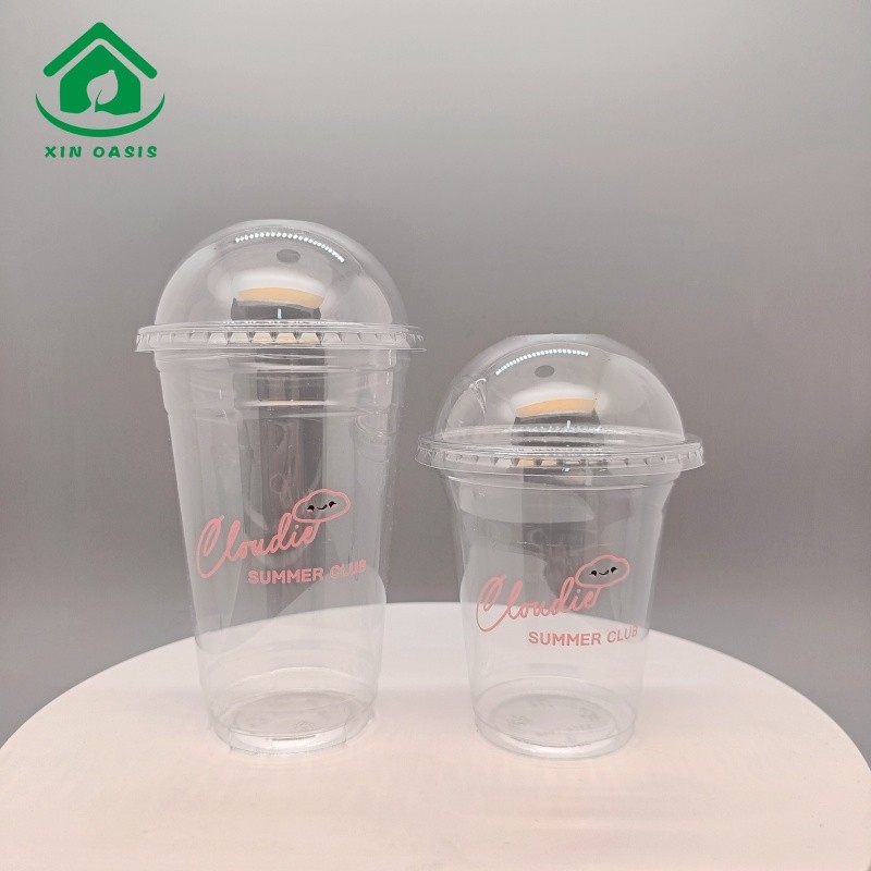 High transparency PET cold coffee milktea printing plastic cups