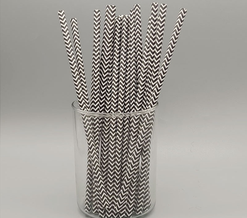 black and white straws