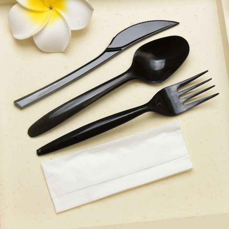 Disposable western fork, beef, fork, paper towel tableware combination