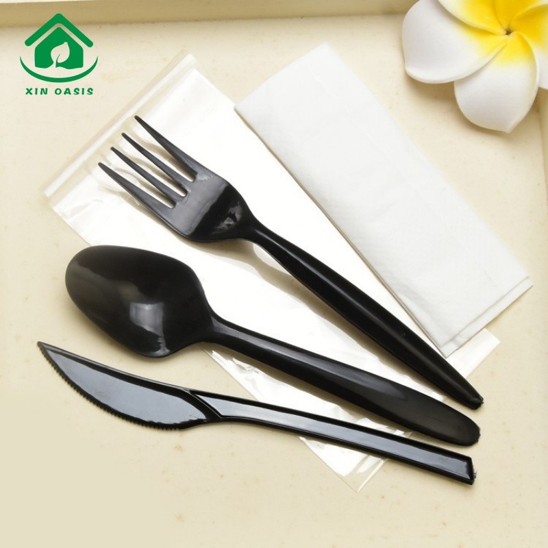 Disposable western fork, beef, fork, paper towel tableware combination