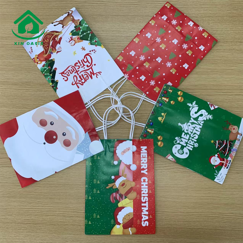 Wholesale Christmas Pe Coated Paper Bag