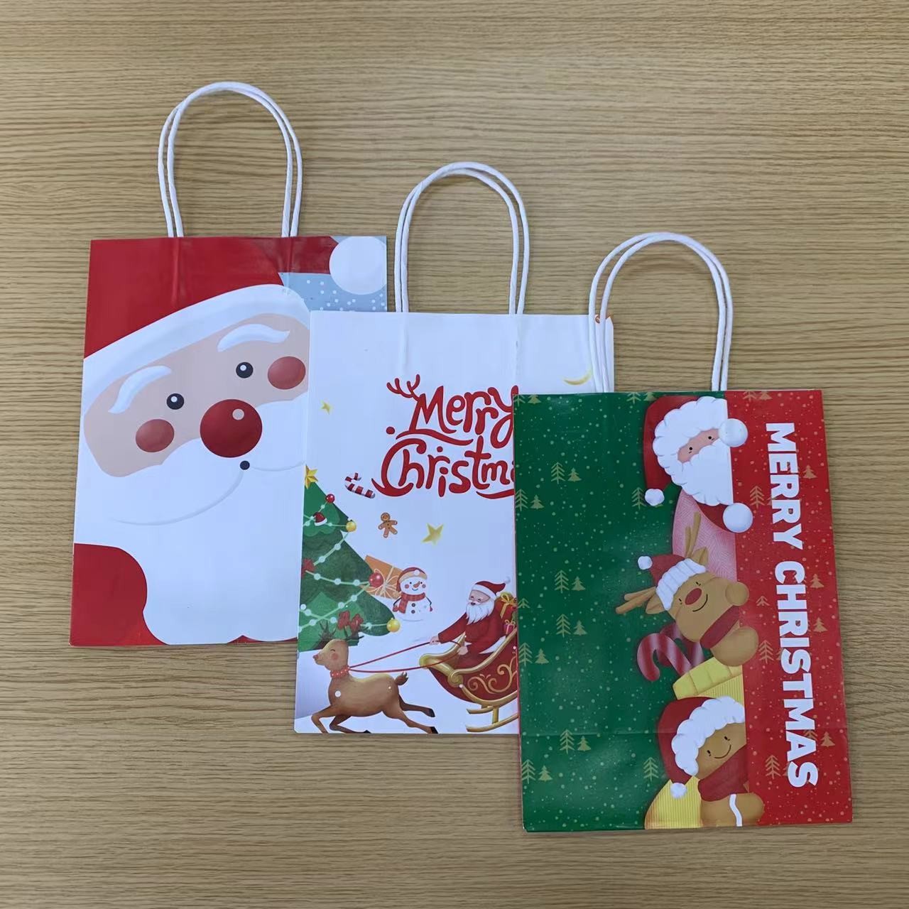 Wholesale Christmas Pe Coated Paper Bag