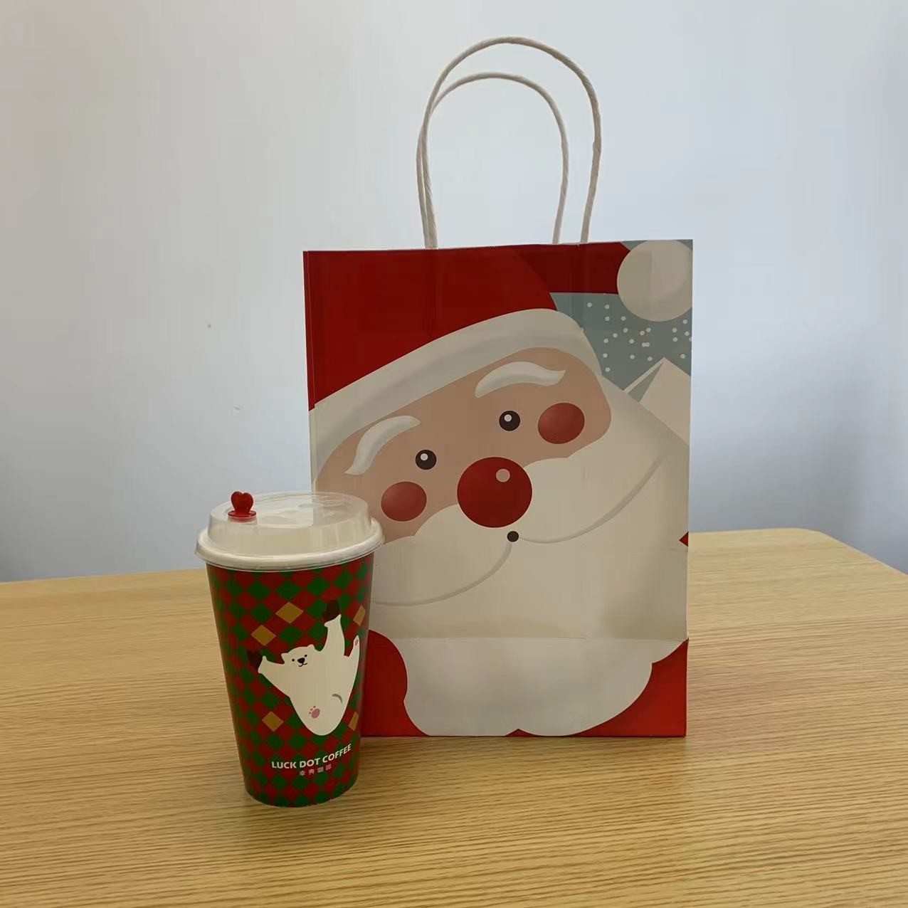 Wholesale Christmas Pe Coated Paper Bag