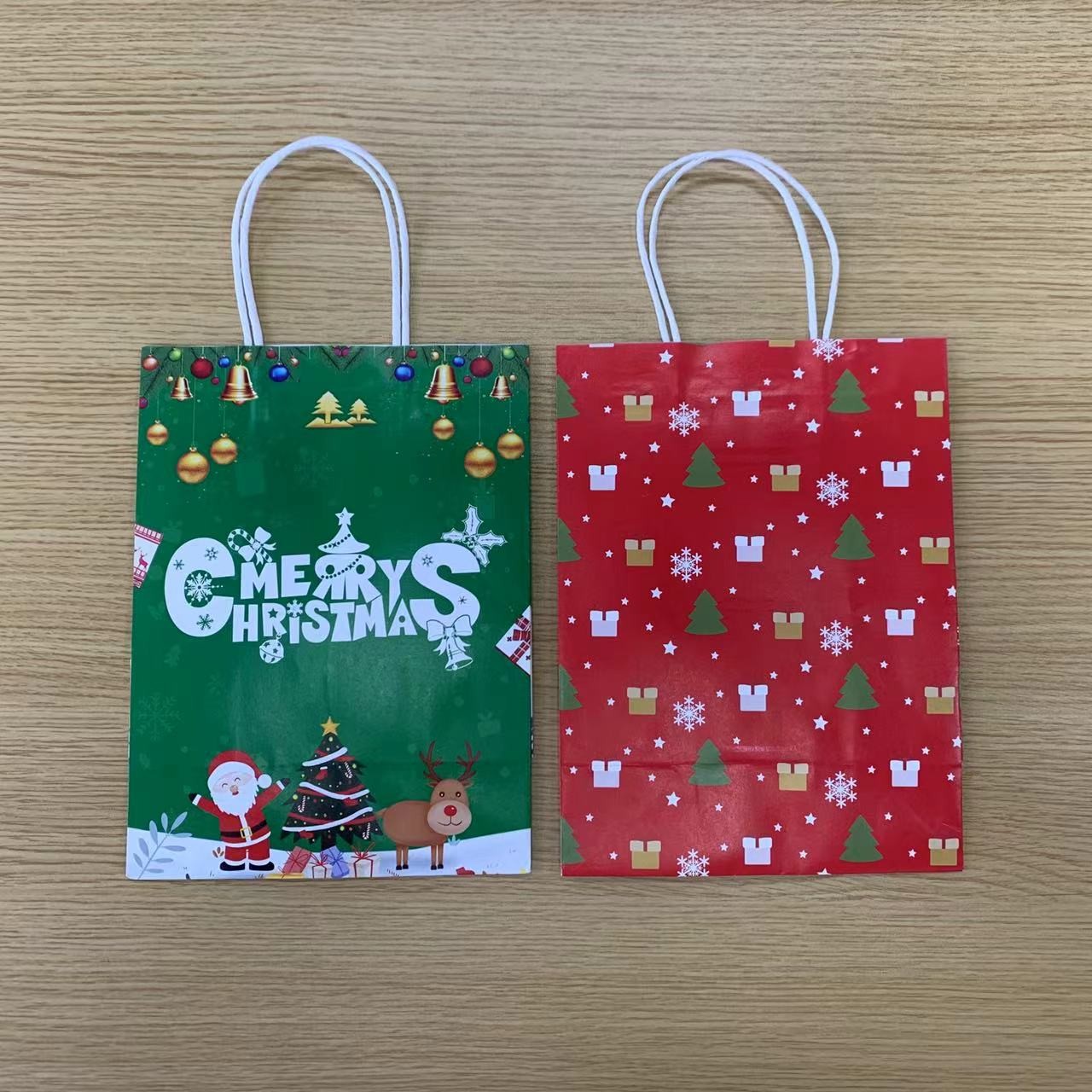 Wholesale Christmas Pe Coated Paper Bag