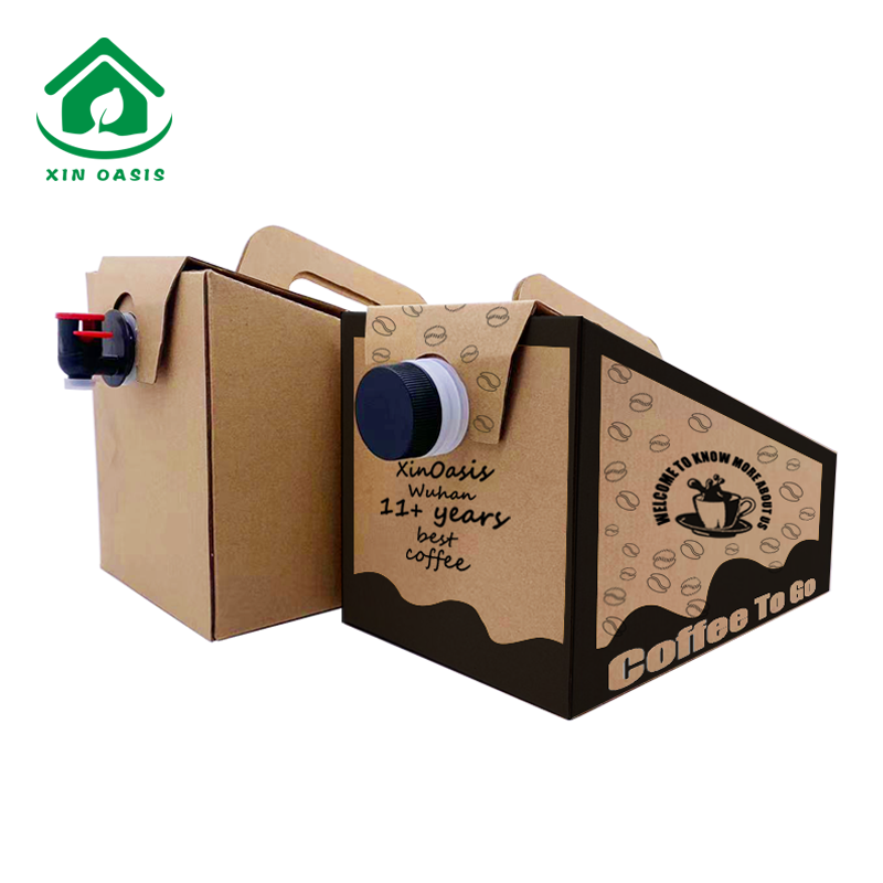 Custom Kraft Portable Take Out Coffee Packaging Box