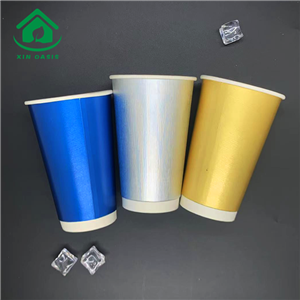 Custom Logo Disposable Gold Brushed Double Wall Paper Cup