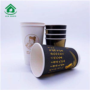 Biodegradable Custom Bubble Tea Gold Stamping Paper Cup