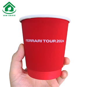 Custom Printed Silk Screen Printing Coffee Double Wall Paper Cup