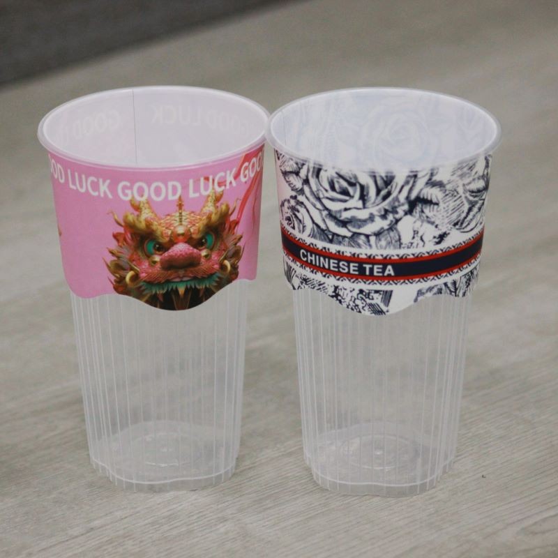 Custom Logo PP Hard Matrial Threaded Plastic Cup With Lid