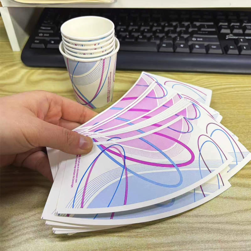 Wholesale Flexography Custom Print Paper Cup Fan Paper