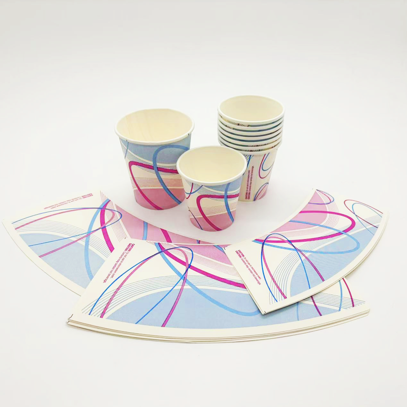 Wholesale Flexography Custom Print Paper Cup Fan Paper