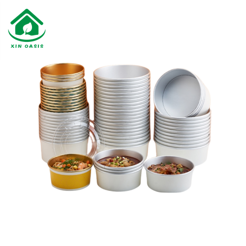 custom printed aluminum foil paper bowls