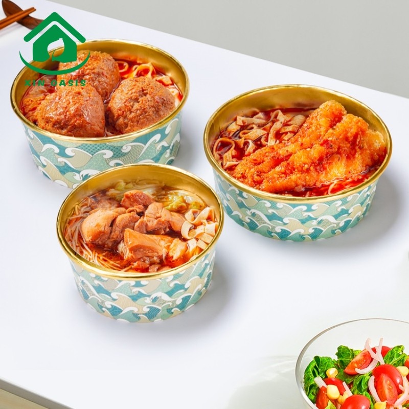 Printed salad paper bowl