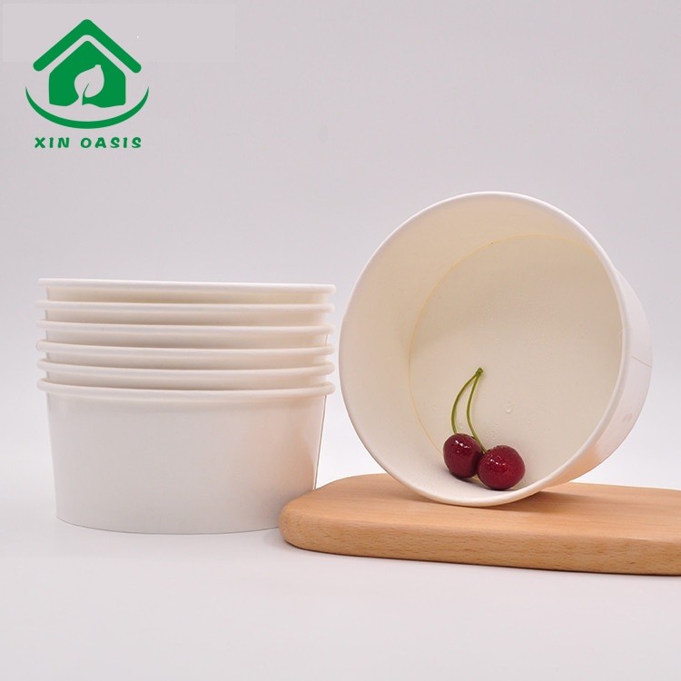 white salad paper bowl with lid