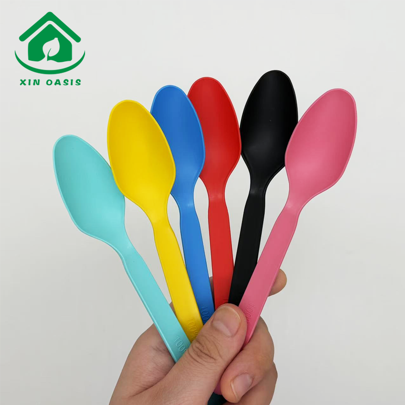 disposable 100% biodegradable colorful PLA cutlery fork spoon knife