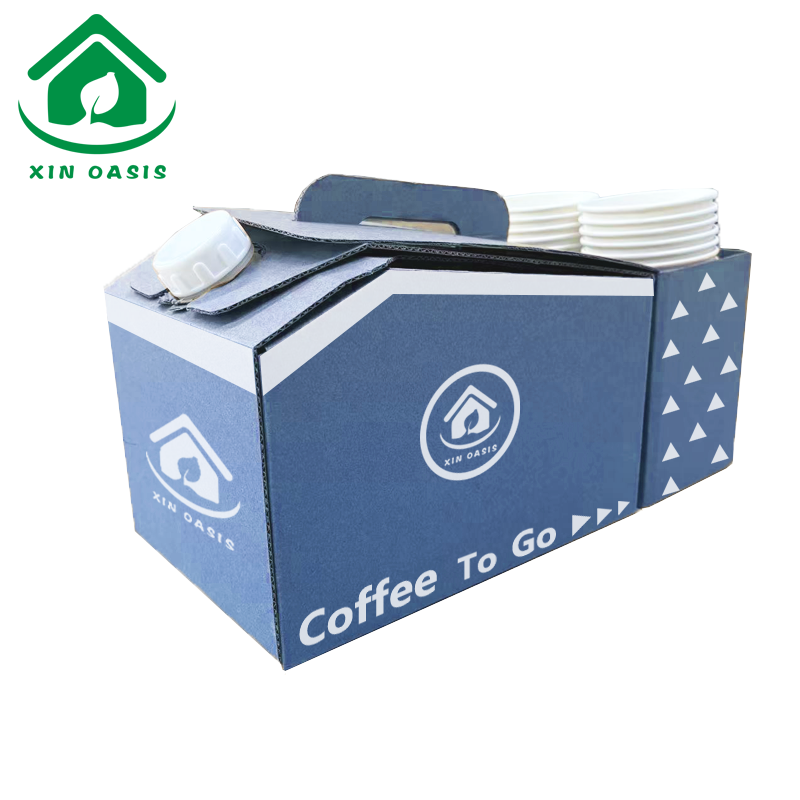 custom printing coffee to go box with cup holder