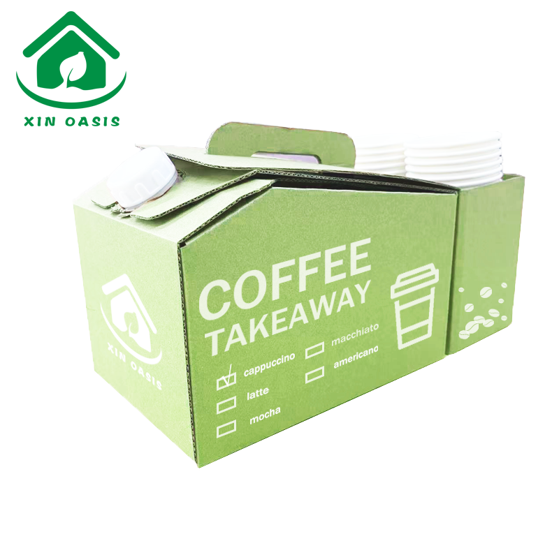 custom printing coffee to go box with cup holder