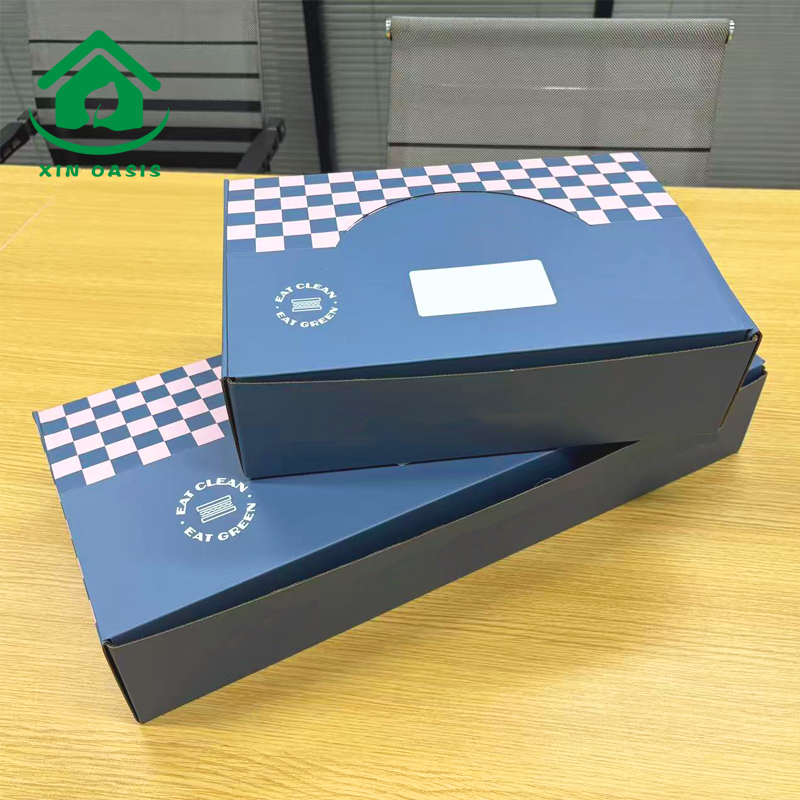 Big capacity foldable sandwich paper box with custom printing