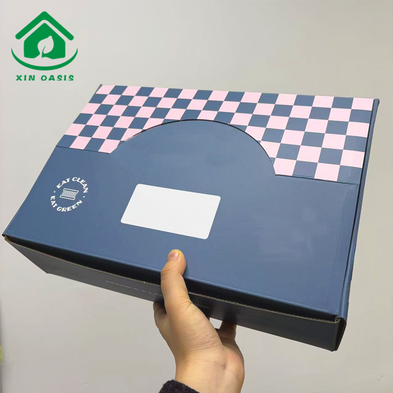 Big capacity foldable sandwich paper box with custom printing