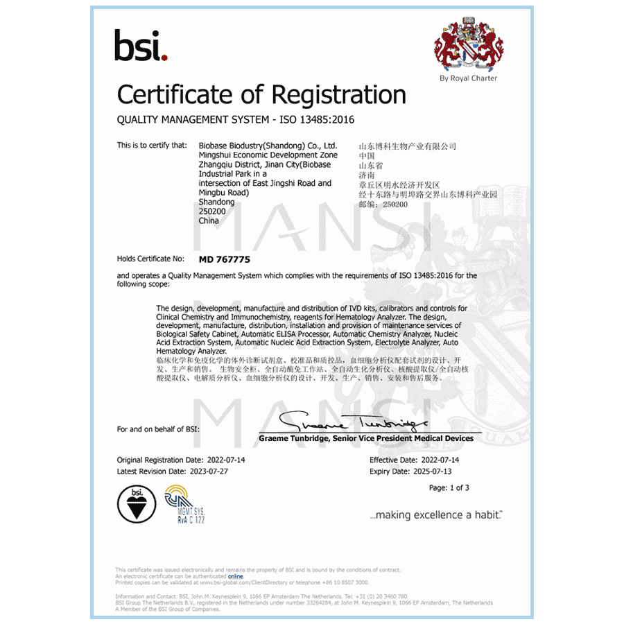 QUALITY MANAGEMENT SYSTEM -ISO13485:2016
