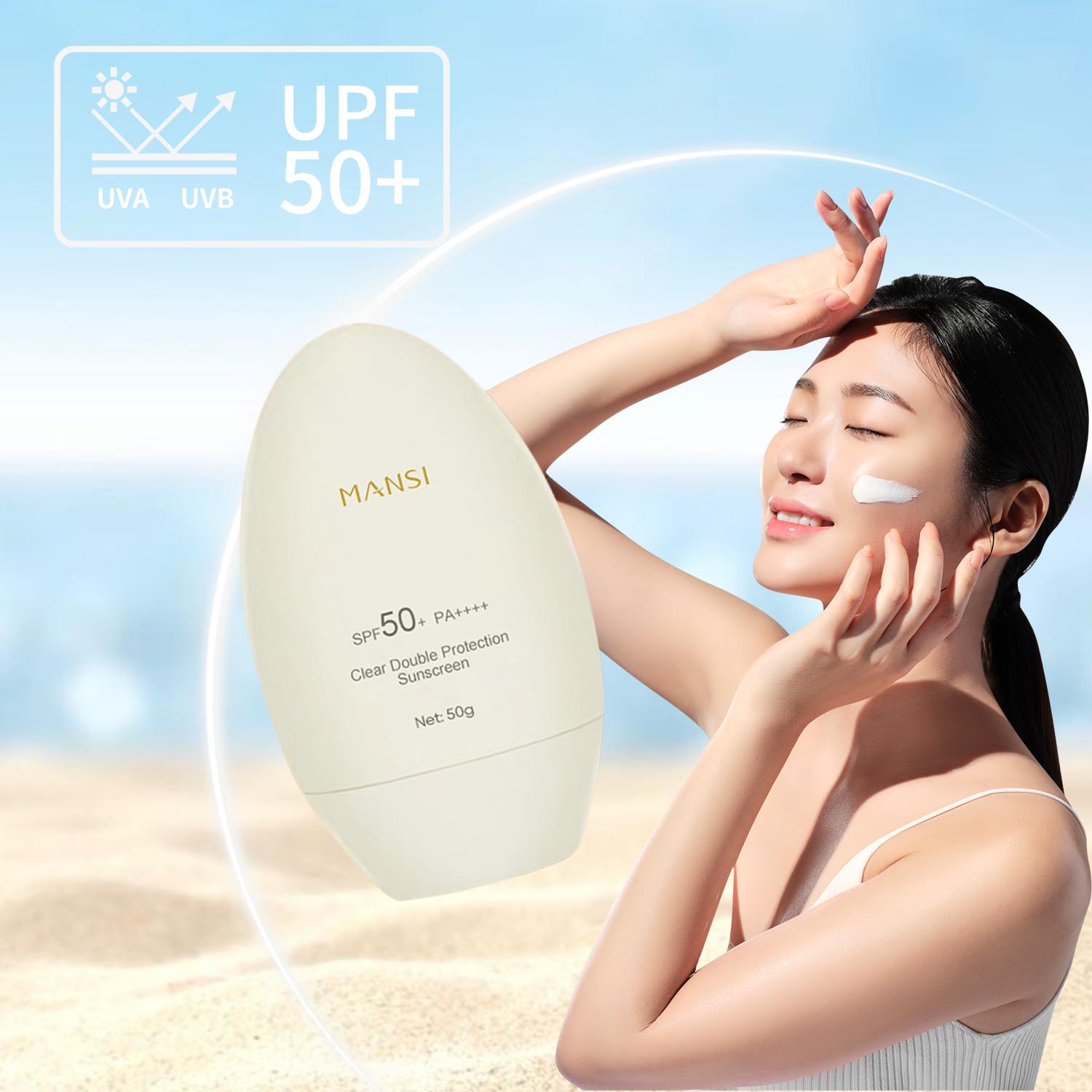 Uncover the “ultimate repairing power” of MANSI Clear Double Protection Sunscreen!