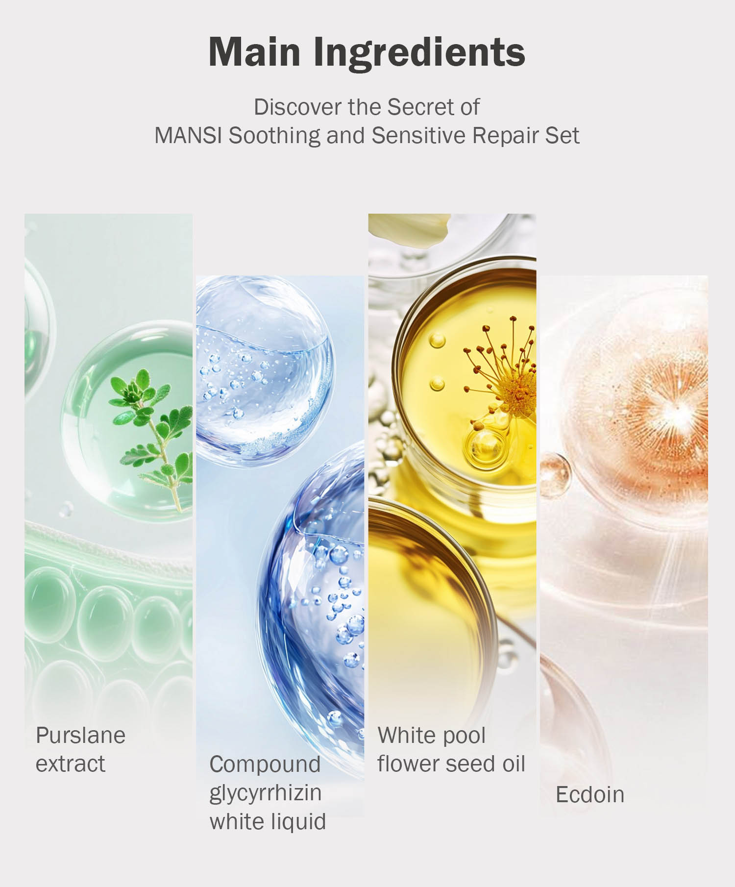 Discover the Secret of MANSI Soothing and Sensitive Repair Set