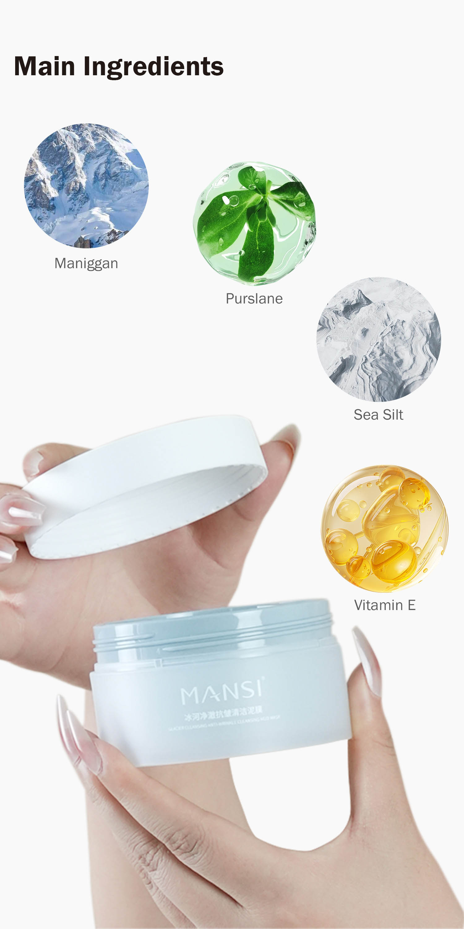 MANSI Glacier Cleansing Anti-Wrinkle Mud Mask