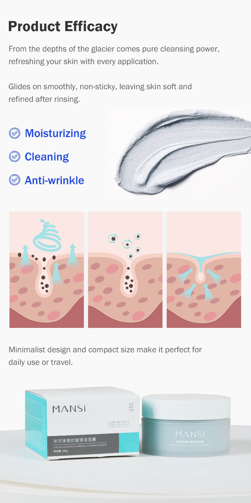 MANSI Glacier Cleansing Anti-Wrinkle Mud Mask